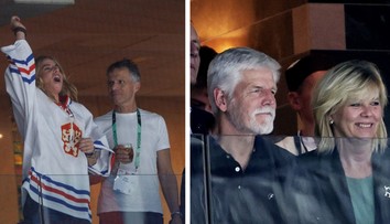 GALERIE celebrit na MS: Hokejové legendy, prezident i účastníci Survivoru