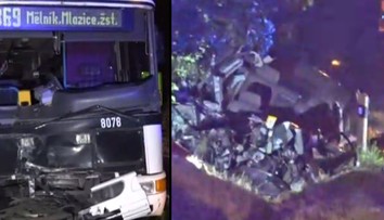 Passat se u Mělníka srazil s autobusem. Policie řekla, co se stalo!
