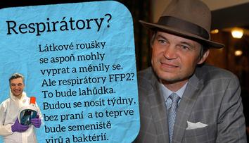 Respirátory? Bude to semeniště bakterií a virů, varuje lékař Pollert