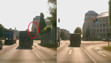 Autobus Českých drah ignoroval červenou a projel křižovatkou velkou rychlostí