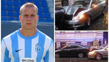 Šílená jízda! Nadějný fotbalista zničil v Praze šest aut, byl opilý
