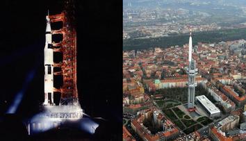 Apollo 11 znovu odstartovalo na Měsíc. Tentokrát z Žižkovské věže