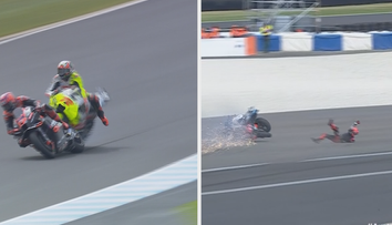 Ve sprintu MotoGP došlo k děsivé nehodě. Oba jezdci jsou v pořádku