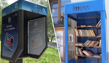 Telefonní budky mizí, lidé z nich dělají knihovny a dřevníky. VIDEO