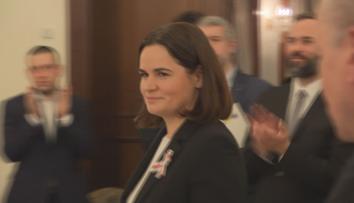 Vůdkyně běloruské opozice navštívila Prahu. Zúčastnila se konference