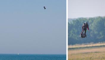 Francouz chtěl na prkně přeletět La Manche, v půlce spadl do moře