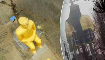 Jepičí život: Obří sochu Mao Ce-tunga po pár dnech strhli!