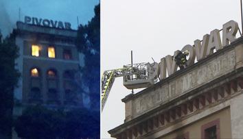 Historický pivovar Konrad začal hořet. Při hašení se zranili dva hasiči!