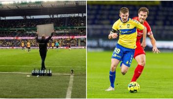 Kouč Bröndby nepřekřičel diváky, na pomoc využil tabuli s jasným povelem