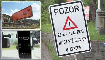 Chcete v létě na Slapy? Objížďka 25 km a semafory vás zbrzdí o hodinu