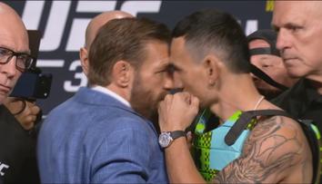 McGregor je zase v ráži. Soupeře při staredownu okradl a odmítl sportovní gesto