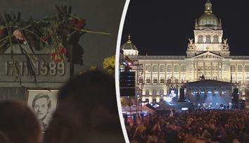 SLEDUJEME ON-LINE výročí 17. listopadu: Že vás hanba nefackuje, obořil se Klaus ml. na demonstranty