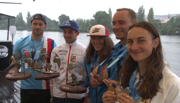 Čeští vodní slalomáři ukázali trofeje. Jsme skvělá generace, ví Heger