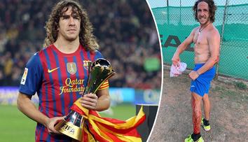 Zkrvavený Puyol vyděsil fanoušky! Proskočil sklem kvůli prkotině