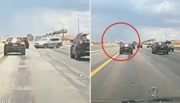 Pozor na akvaplanink! Auto letělo přes svodidla, pak se stal zázrak