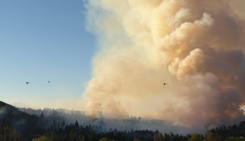 Požár v Českém Švýcarsku krotí už 64 jednotek. Platí čtvrtý stupeň poplachu