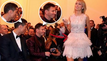 To je ale kost! Ronaldo a Messi okukovali krásnou fotbalistku