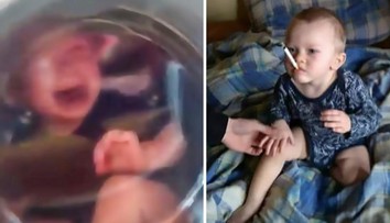 Místo hlídání zavřeli dítě (2) do pračky! Smáli se a natáčeli si ho