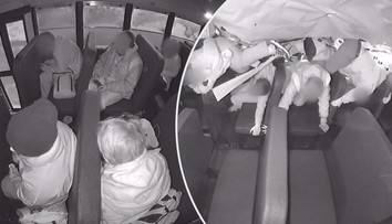 VIDEO: Autentické záběry nehody školního autobusu, děti létaly vzduchem