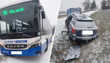 Nehoda autobusu na Žďársku. Zasahovalo pět záchranářských posádek