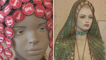 Nový módní trend? Muž proměnil plechovky v originální kostýmy