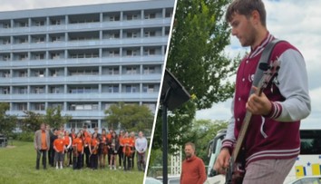 Neobvyklé poděkování nemocnici. Pacient přivezl dětský orchestr a zahrál