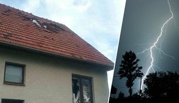 Dům zasáhl kulový blesk. Vletěl tam komínem, vylétl, když otevřeli dveře