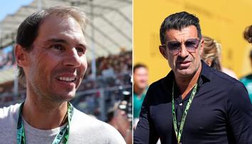 GALERIE: Figo, Carlos, celý Real Madrid či Nadal. Hromada celebrit dorazila na F1 ve Španělsku