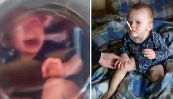 Místo hlídání zavřeli dítě (2) do pračky! Smáli se a natáčeli si ho