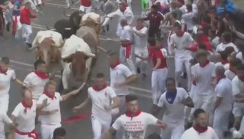Španělé utíkali před býky úzkými ulicemi. Tradiční běh se neobešel bez zranění