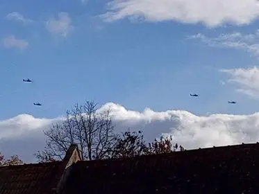 Přelet vrtulníků nad Kladruby