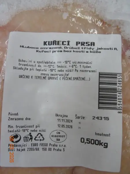 Závadné kuřecí maso