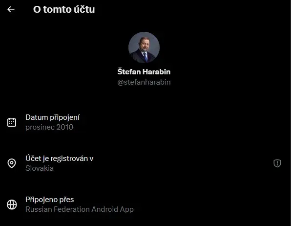 Účet Štefana Harabina