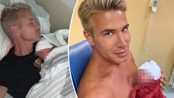 Czech Ken became a father!  His baby was born to a surrogate mother