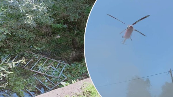 Dělníci se na Klatovsku zřítili do strže, do nemocnice je převáželi vrtulníkem
