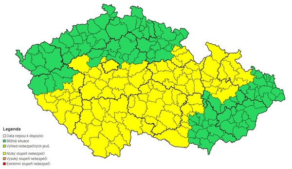 Výstraha před povodněmi - 27. 7. 2021