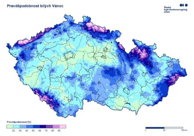 Sníh na Vánoce 2024