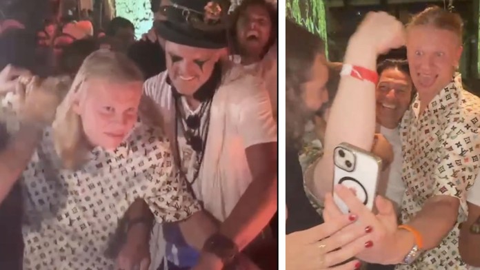 Haaland si užívá dovolenou na Ibize. Rozdivočil se za dýdžejským pultíkem