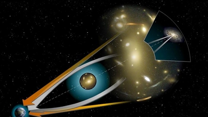 Gravitační čočka ukázala nepředstavitelně vzdálenou planetu