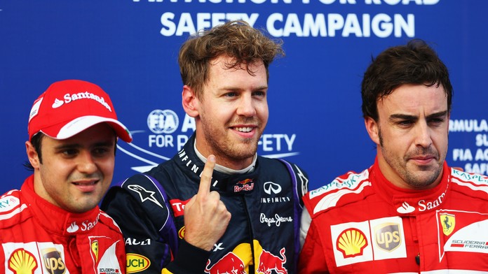 Suverén Vettel urval v deštivé Malajsii další pole position