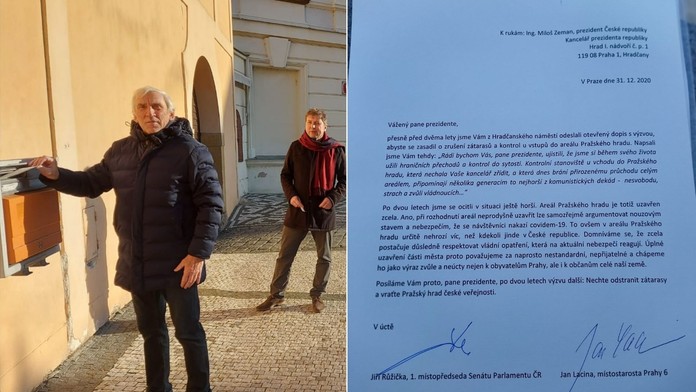 Zeman zavřel celou čtvrť v Praze, kritizuje opozice prezidenta. Napsali dopis
