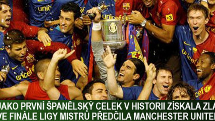 Španělská Barcelona je vítězem Ligy mistrů. VIDEA ZE ZÁPASU