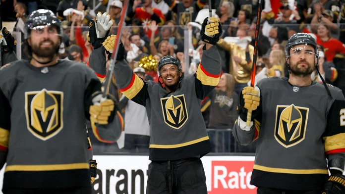 Hokejisté Vegas Golden Knights slaví postup