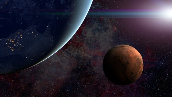 NASA objevila na Marsu medvěda. Oči má z kráteru a čenich z hory