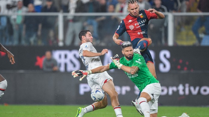 Olivier Giroud v roli brankáře