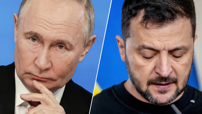 Vladimir Putin a Volodymyr Zelenskyj
