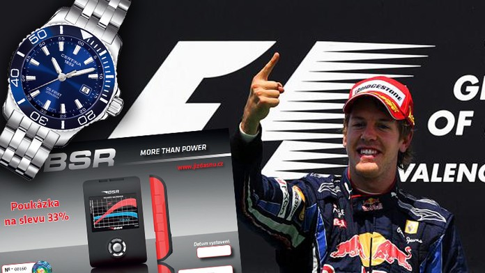 5. kolo SOUTĚŽE s F1: HODINKY za 10 tisíc a poukazy na TUNING opět VE HŘE