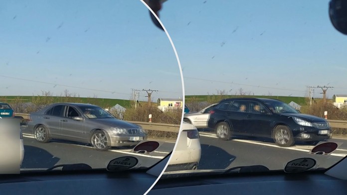Řidiči nechtěli stát v zácpě, otočili se a odjeli pryč v protisměru! VIDEO