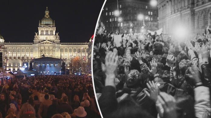 Vzpomínkové akce, průvody, plné ulice: Lidé oslavovali 30 let svobody