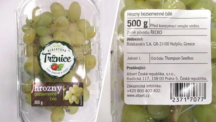 V hroznech je nadlimitní množství pesticidu